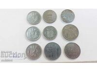 collection of 9 different Dutch, Italian, Greek coins