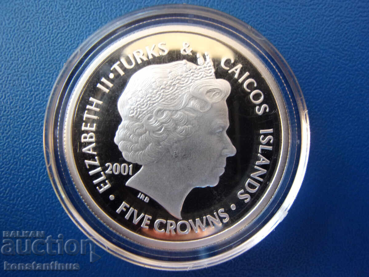 Turks și Caicos 5 Coroane 2001 PROOF UNC Rare cu preț € 61.36 | 120.01 BGN Turks și Caicos 5 Coroane 2001 PROOF UNC Rare cu preț € 61.36 | 120.01 BGN