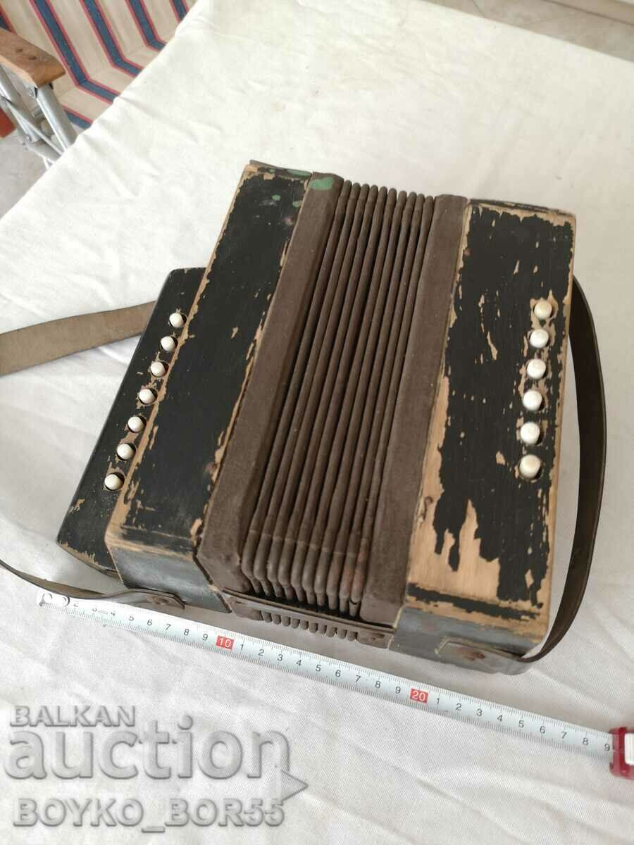 Antique Kingdom of Bulgaria Children's Wooden Working Accordion with price 68.00 BGN | € 34.77 Antique Kingdom of Bulgaria Children's Wooden Working Accordion with price 68.00 BGN | € 34.77