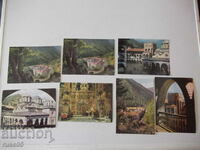 Lot de 7 buc. carduri de la Mănăstirea Rila