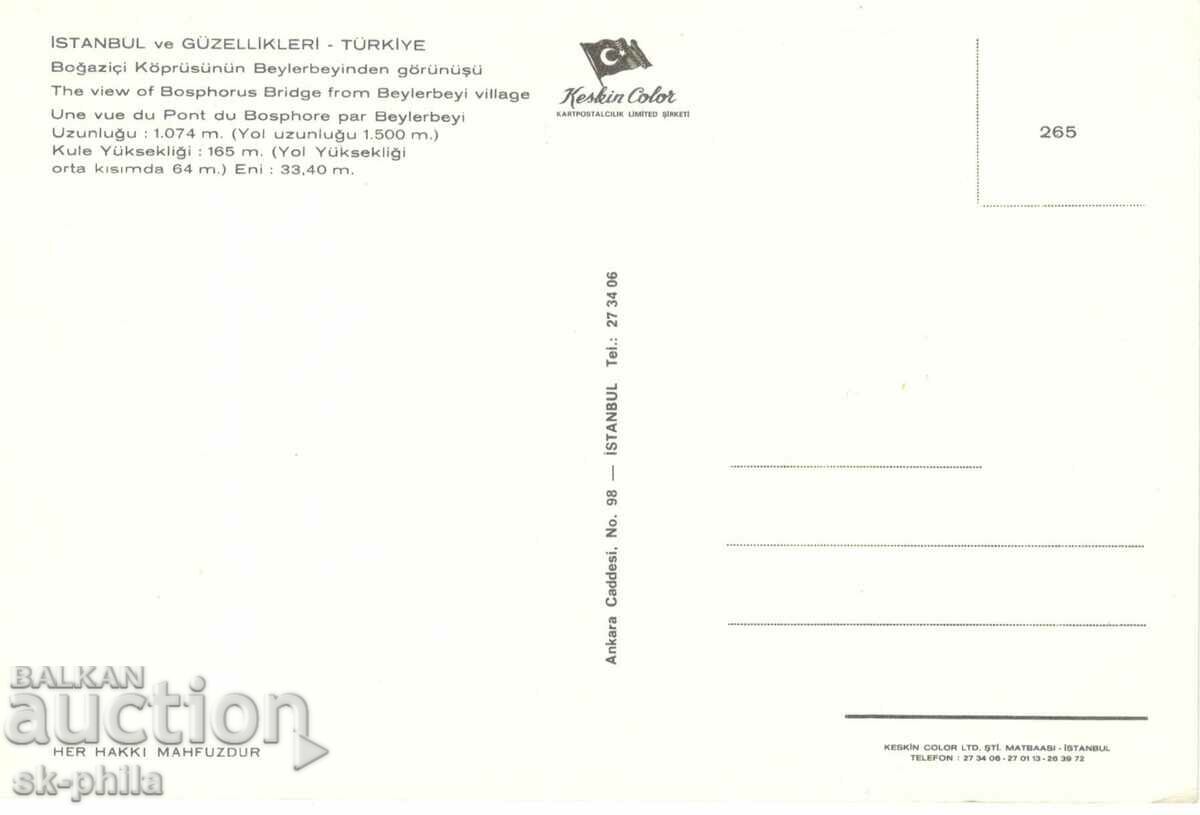 Old postcard - Istanbul, Bosphorus Bridge with price 1.00 BGN | € 0.51 Old postcard - Istanbul, Bosphorus Bridge with price 1.00 BGN | € 0.51