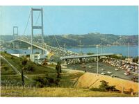 Old postcard - Istanbul, Bosphorus Bridge