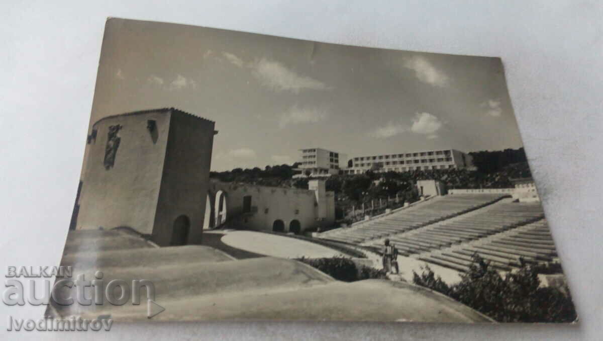 Carte poștală Teatrul de vară Nisipurile de Aur 1960