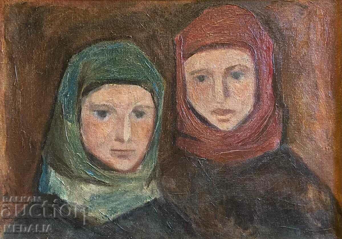 Lika Yanko-"Rhodopchanki"-oil paints-framed