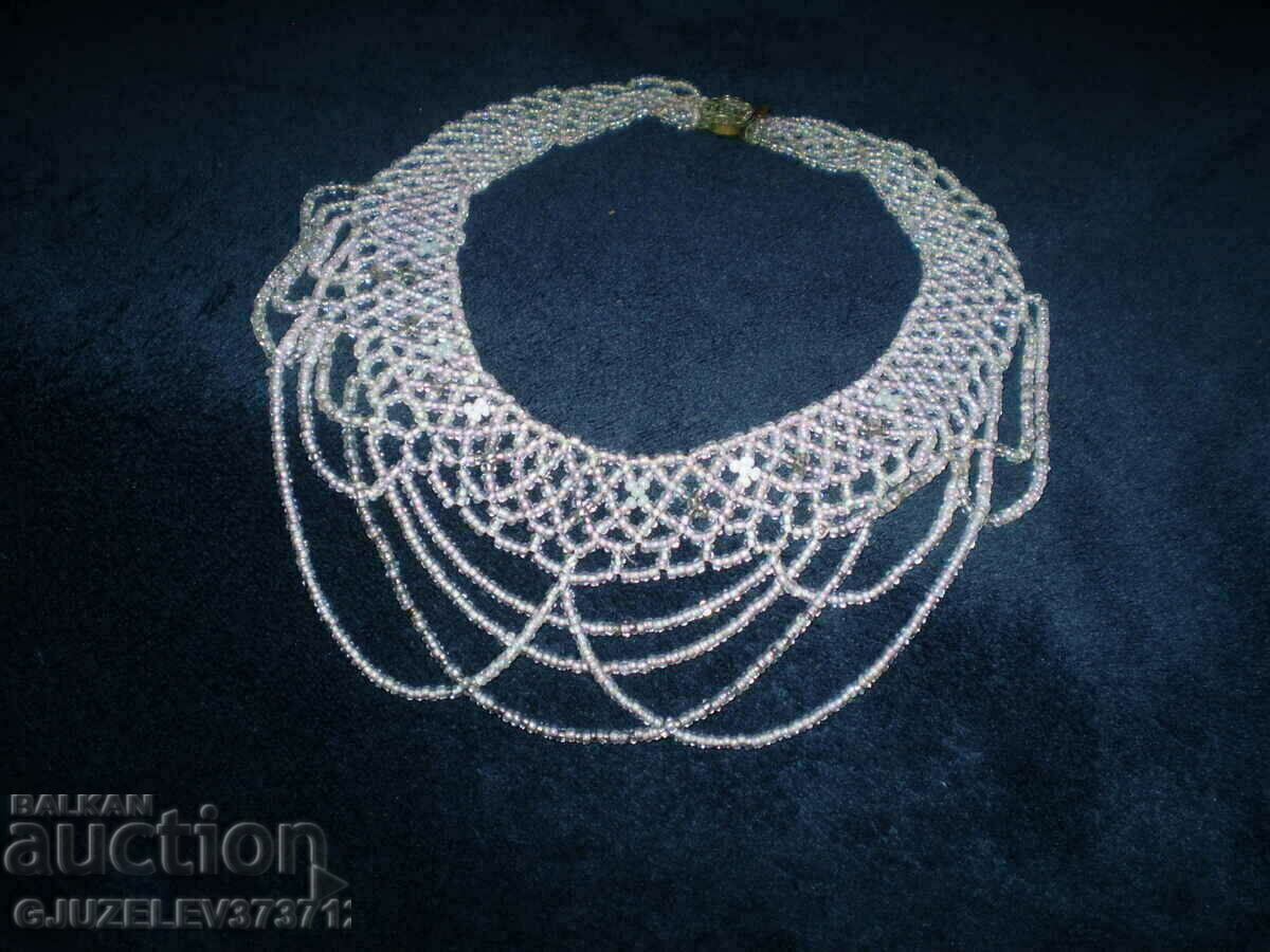 Auction  vintage women's necklace necklace art deco glass beads