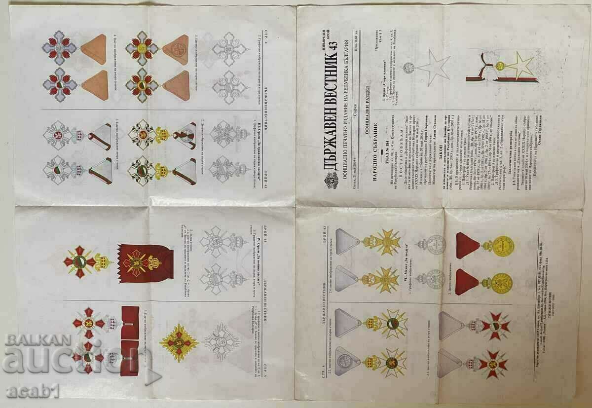 Delivery of State Gazette No. 43 of 21.3.2004 Delivery of State Gazette No. 43 of 21.3.2004