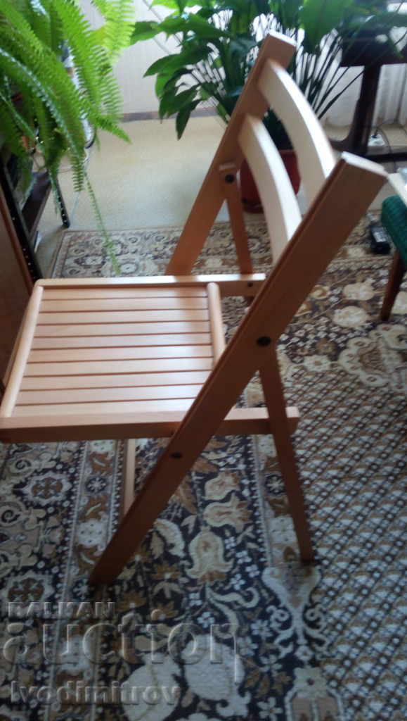Folding chair made of solid walnut wood with price 48.65 BGN | € 24.87 Folding chair made of solid walnut wood with price 48.65 BGN | € 24.87