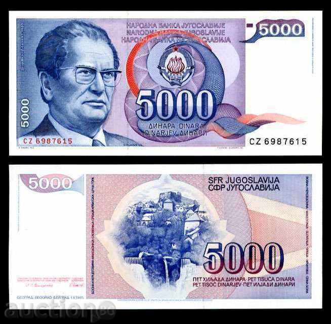 Zorba LICITAȚII IUGOSLAVIA 5000 1985 UNC Dinari