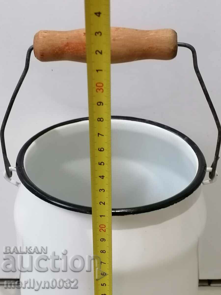 Соц канче с дръжка, емайлиран съд, емайл, гюм кофичка - 5 Соц канче с дръжка, емайлиран съд, емайл, гюм кофичка - 5