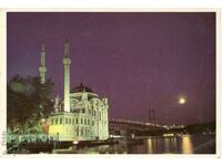 Old card - Istanbul, Ortakoy Mosque