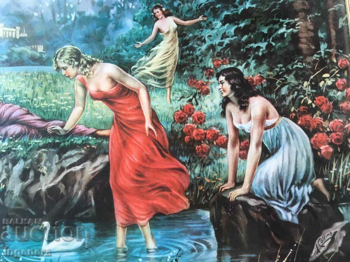 PAINTING PRINT BY SOCSA SIGNATURE REPRODUCTION GLASS - 5 PAINTING PRINT BY SOCSA SIGNATURE REPRODUCTION GLASS - 5