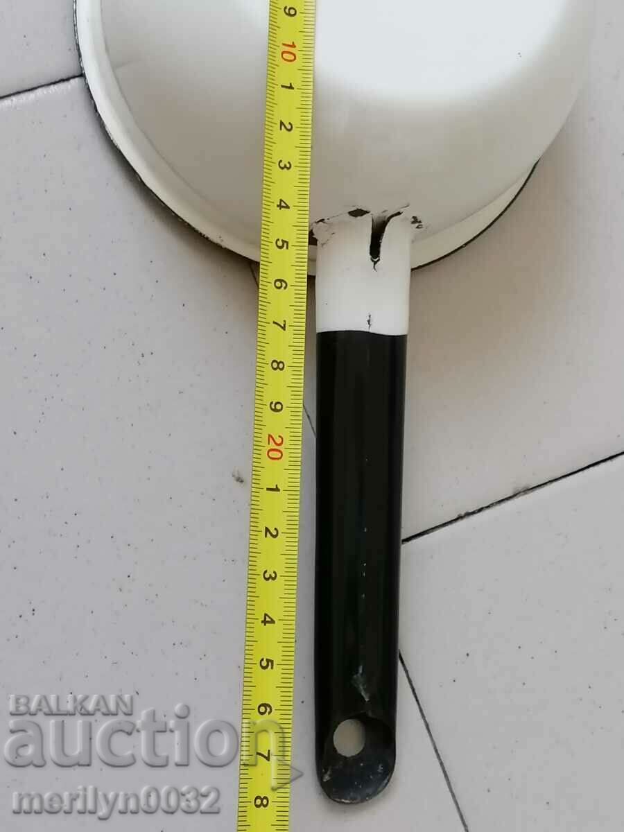 Old enameled dish, pan with USSR enamel - 5 Old enameled dish, pan with USSR enamel - 5