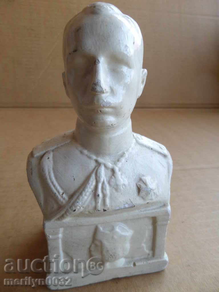 Bust of Tsar Boris III gypsum figure plastic statuette 30th year - 6 Bust of Tsar Boris III gypsum figure plastic statuette 30th year - 6