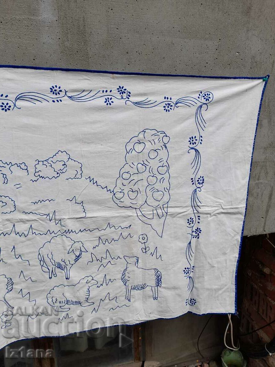 Antique embroidered carpet, wall covering - 5 Antique embroidered carpet, wall covering - 5