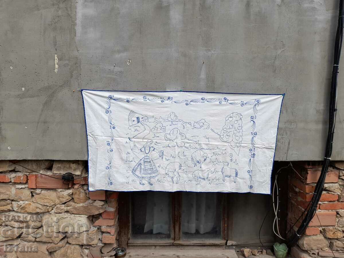 Antique embroidered carpet, wall covering Antique embroidered carpet, wall covering