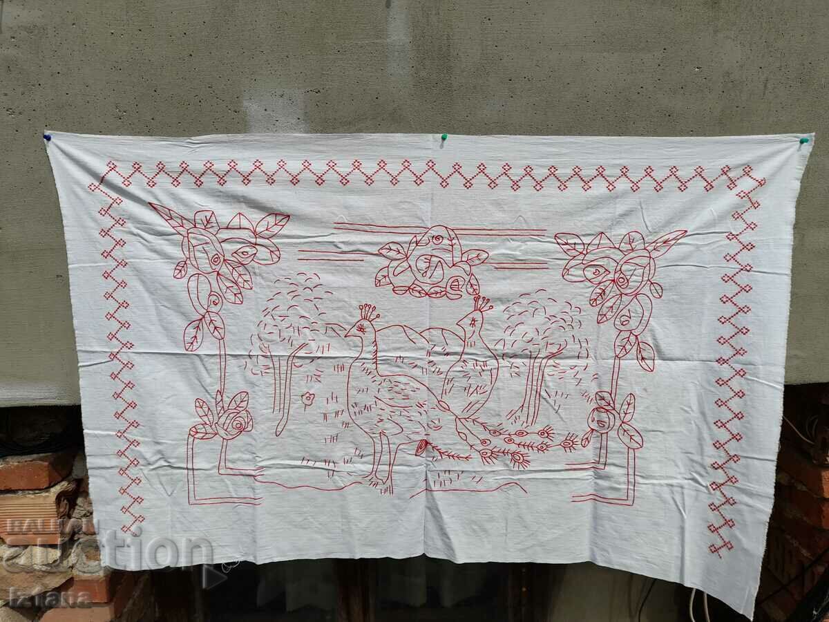 Antique embroidered carpet, wall covering with price 45.00 BGN | € 23.01 Antique embroidered carpet, wall covering with price 45.00 BGN | € 23.01