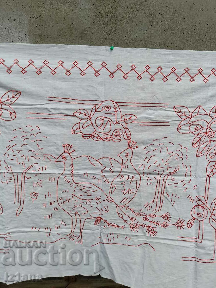 Delivery of Antique embroidered carpet, wall covering Delivery of Antique embroidered carpet, wall covering