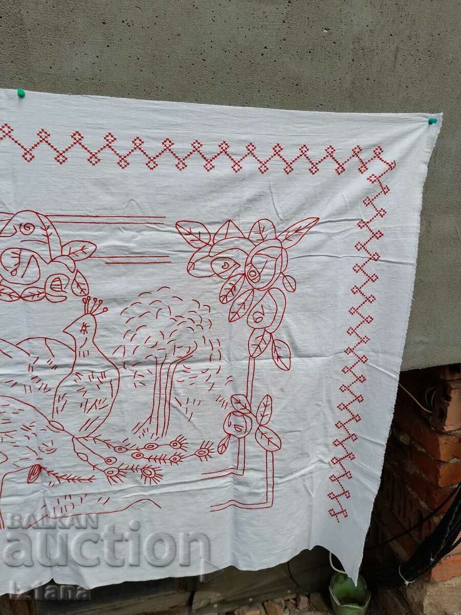 Antique embroidered carpet, wall covering - 5 Antique embroidered carpet, wall covering - 5