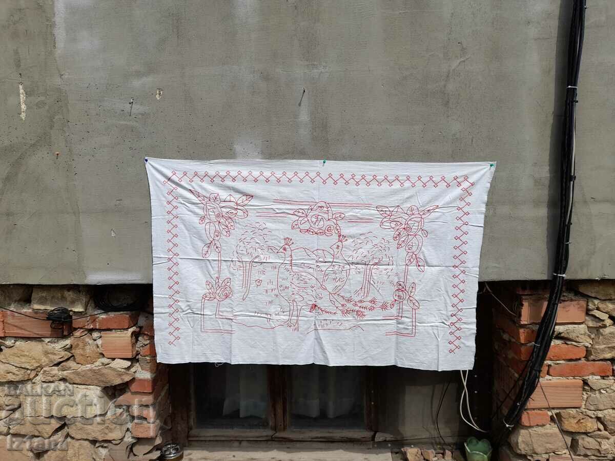 Antique embroidered carpet, wall covering Antique embroidered carpet, wall covering