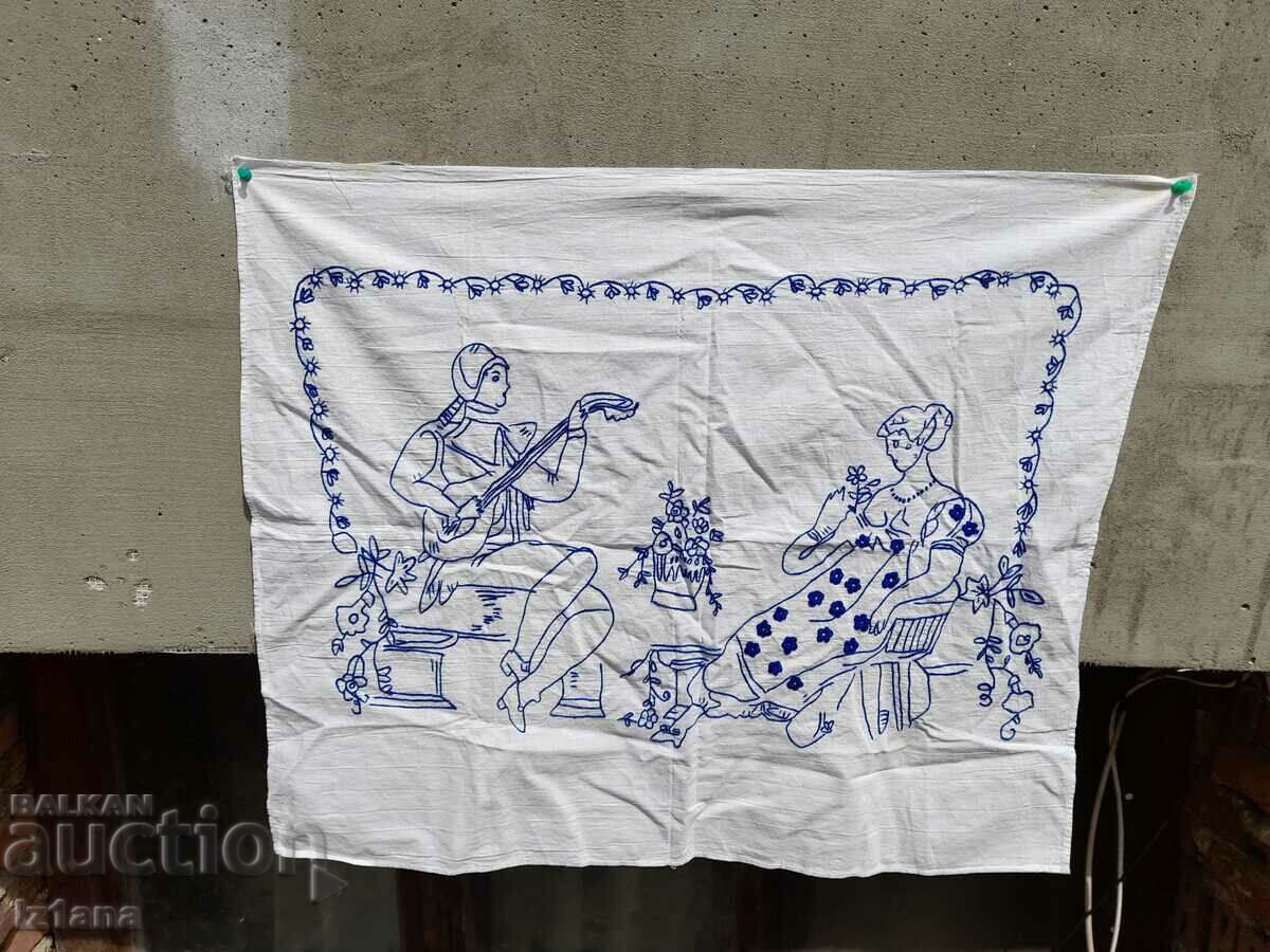 An old embroidered hacker, wall cover with price 30.00 BGN | € 15.34 An old embroidered hacker, wall cover with price 30.00 BGN | € 15.34