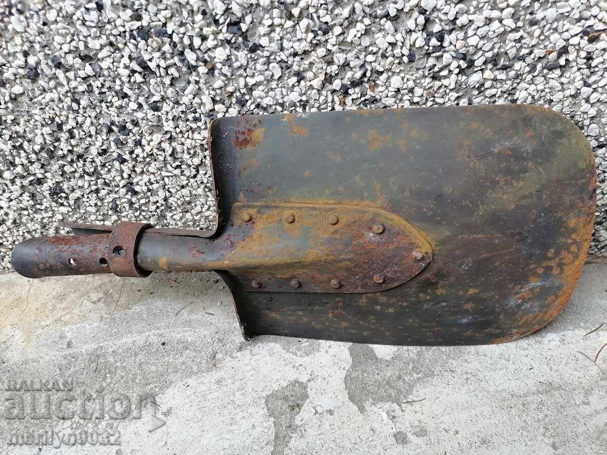 Old straight army shovel, wrought iron - 5 Old straight army shovel, wrought iron - 5