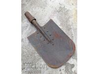 Old straight army shovel, wrought iron