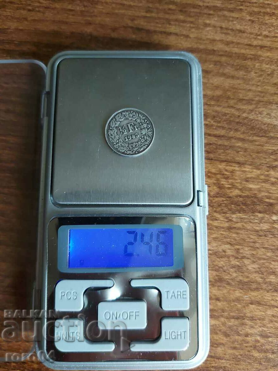 1/2 FRANC - 1943 - SWITZERLAND - 5 1/2 FRANC - 1943 - SWITZERLAND - 5