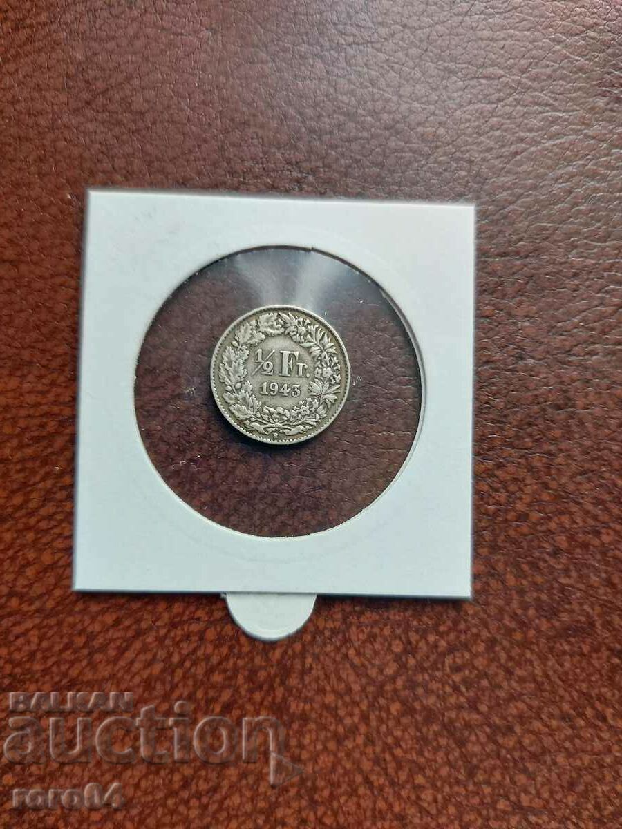 1/2 FRANC - 1943 - SWITZERLAND - 6 1/2 FRANC - 1943 - SWITZERLAND - 6