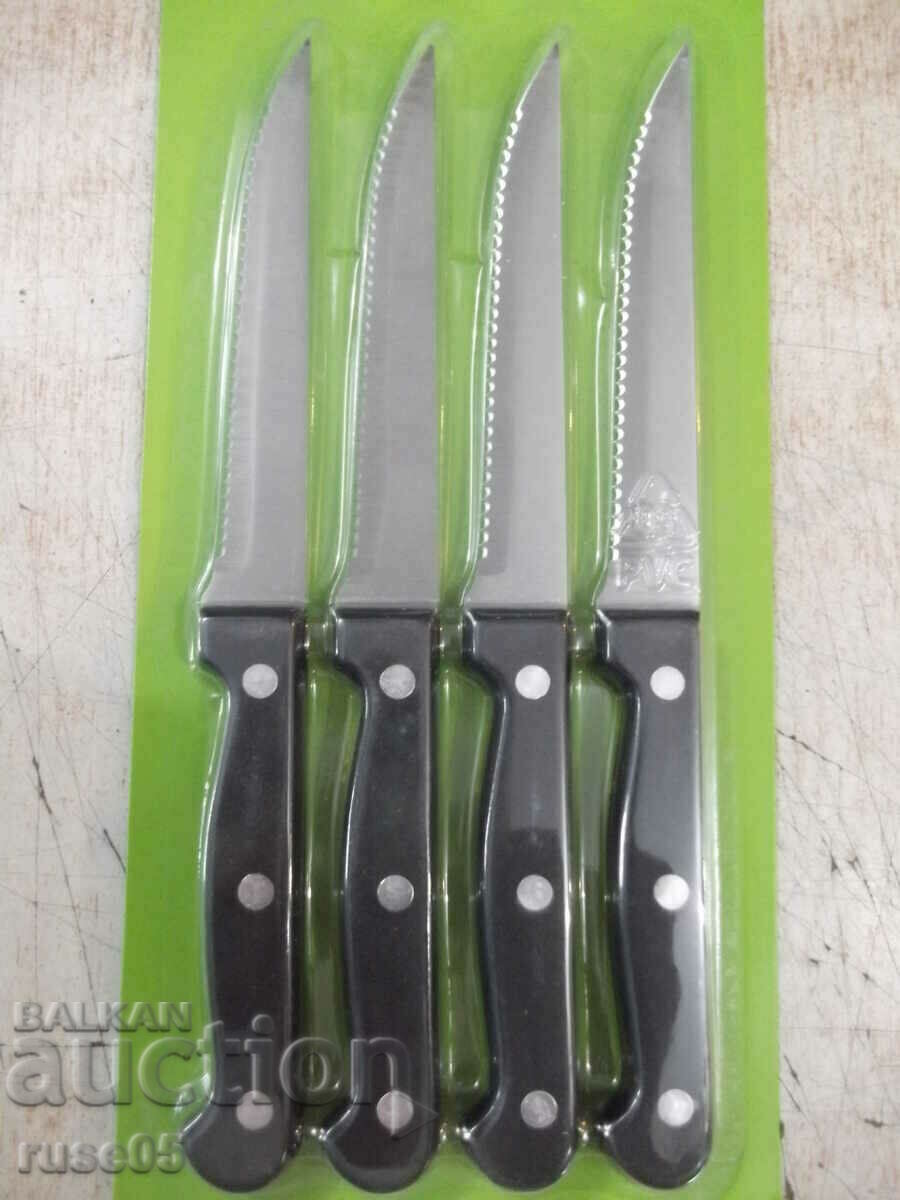 Set of 4 pcs. steak knife new with price 3.00 BGN | € 1.53 Set of 4 pcs. steak knife new with price 3.00 BGN | € 1.53