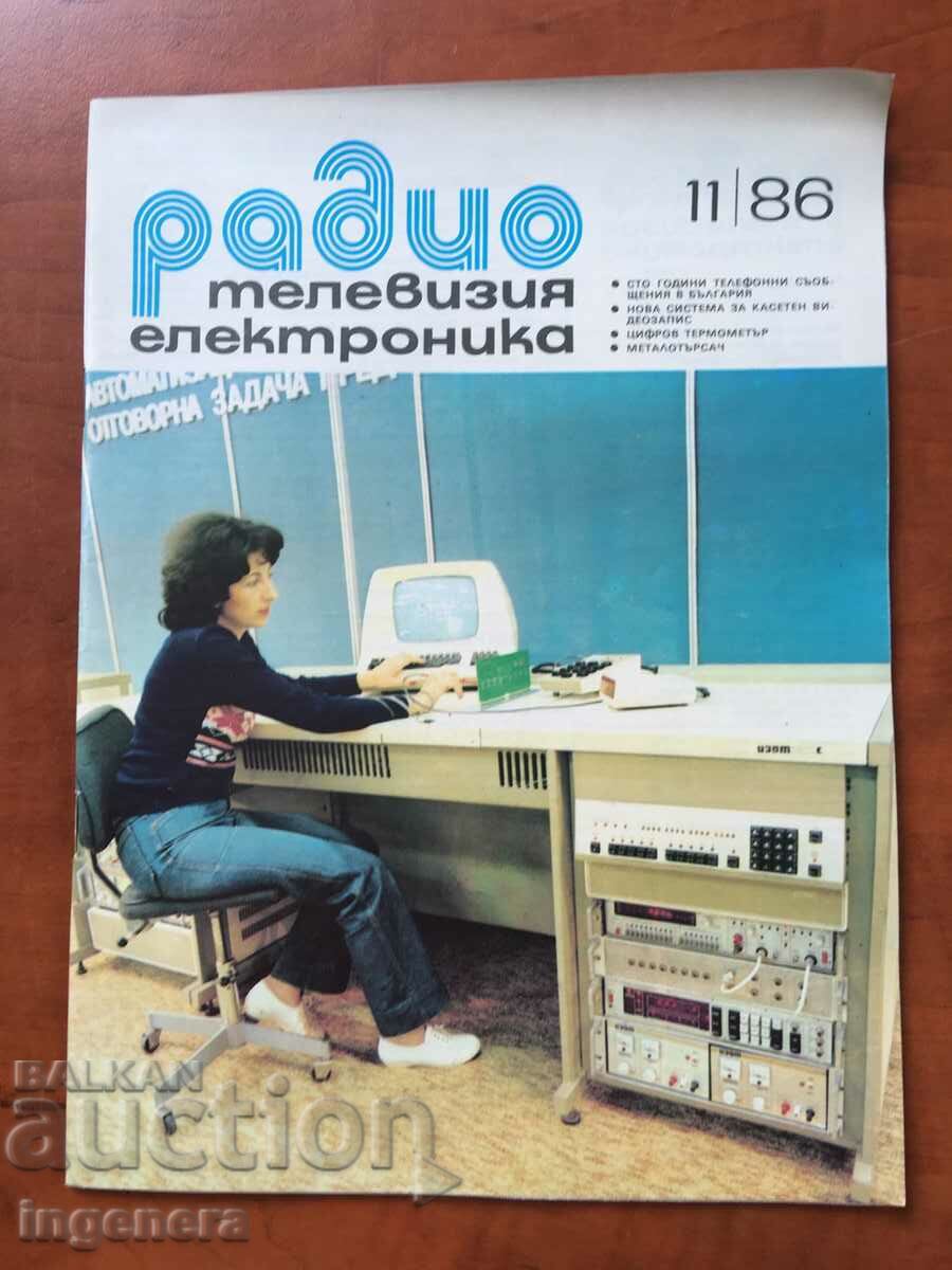 "RADIO, TELEVISION, ELECTRONICS" - KN 11/1986