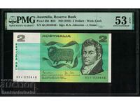 Australia 2 Dollars 1983 Pick 43d PMG aUnc Ref 0648