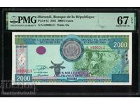 Μπουρούντι 2000 Φράγκα 25-6-2001 Pick 41 Unc Ref 0213