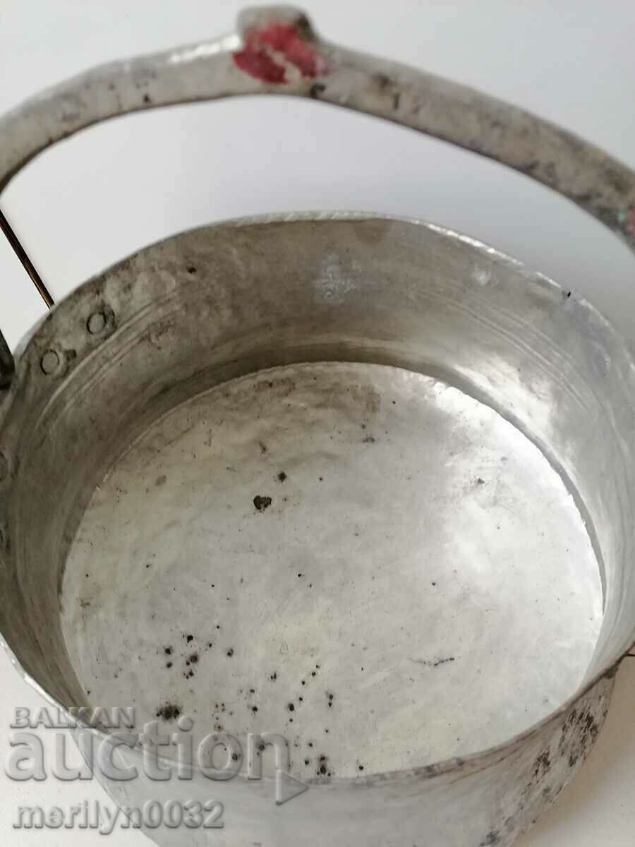Auction Old copper pot, tinned cauldron, copper, copper Auction Old copper pot, tinned cauldron, copper, copper