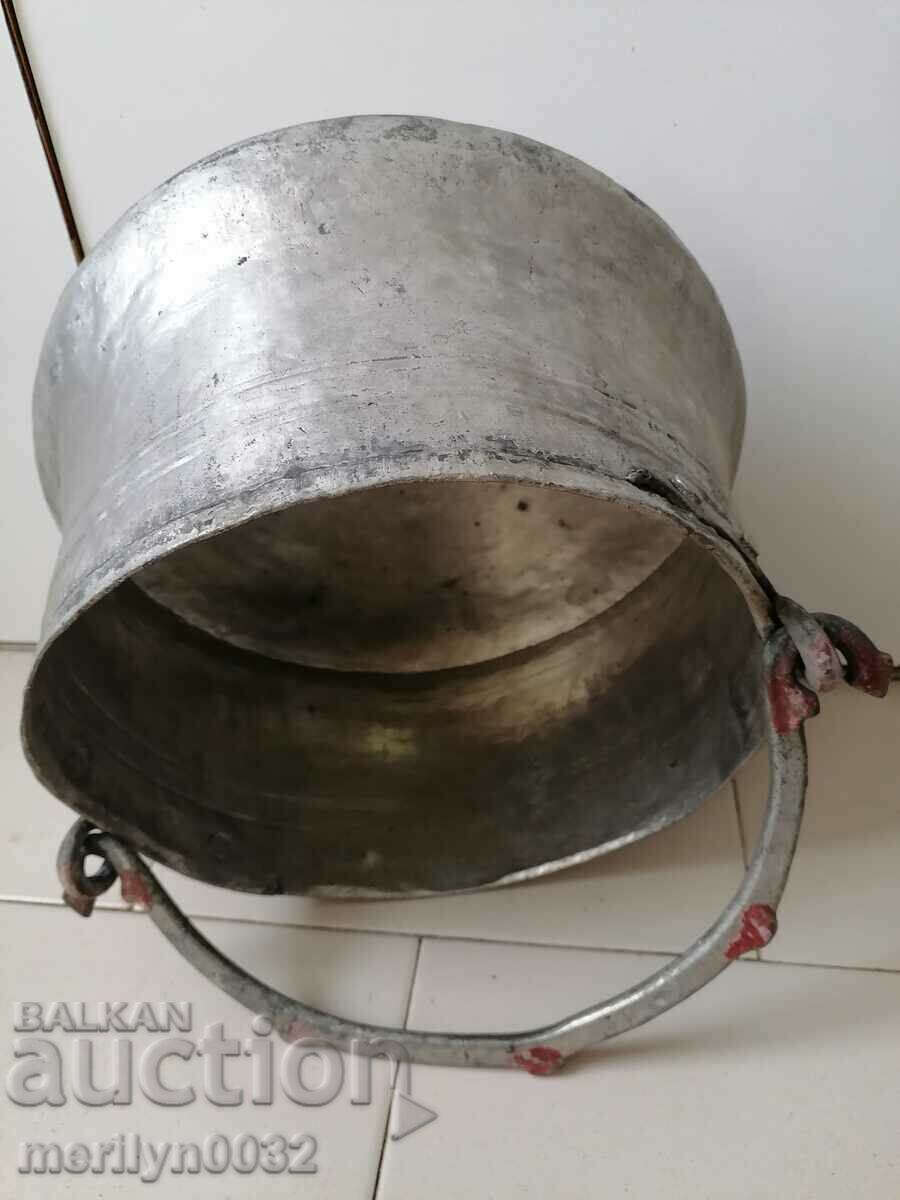 Доставка на Стар меден съд, калайдисан котел, бакър, менче