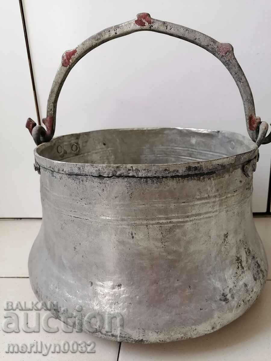 Old copper pot, tinned cauldron, copper, copper