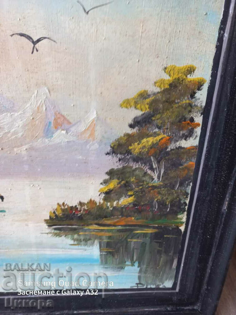 Auction  OLD OIL PAINTING OF FASER SIGNATURE