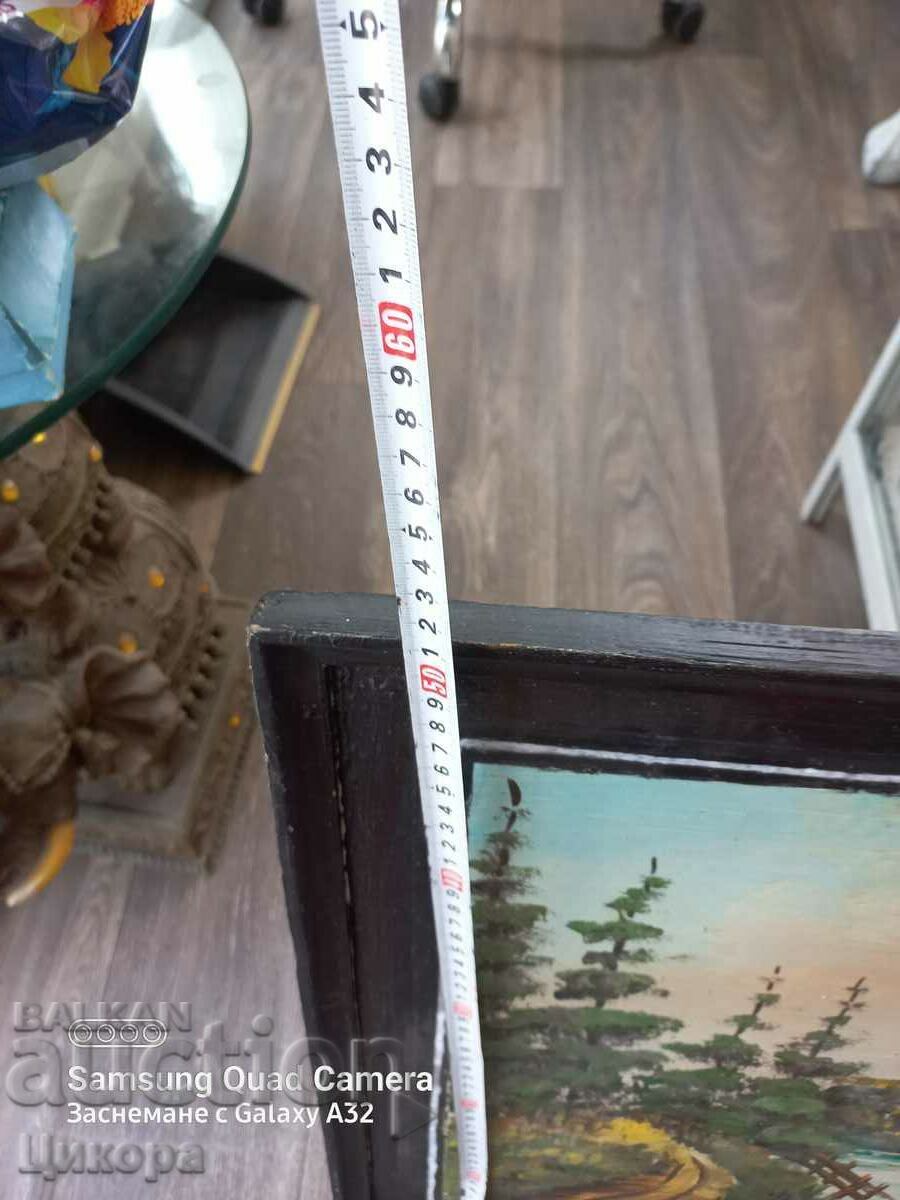 Delivery of OLD OIL PAINTING OF FASER SIGNATURE