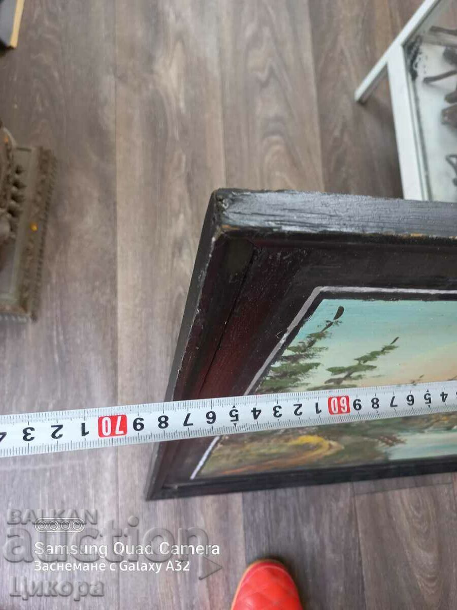 OLD OIL PAINTING OF FASER SIGNATURE - 5