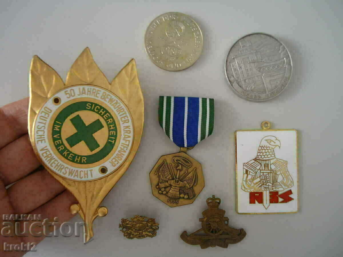 Auction  Lot of old medal plaques cockade