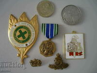 Lot of old medal plaques cockade