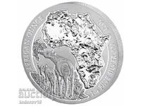 Silver 1 oz Okapi Rwanda 2021