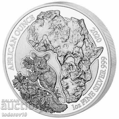 Сребро 1 oz  Галаго Руанда 2020