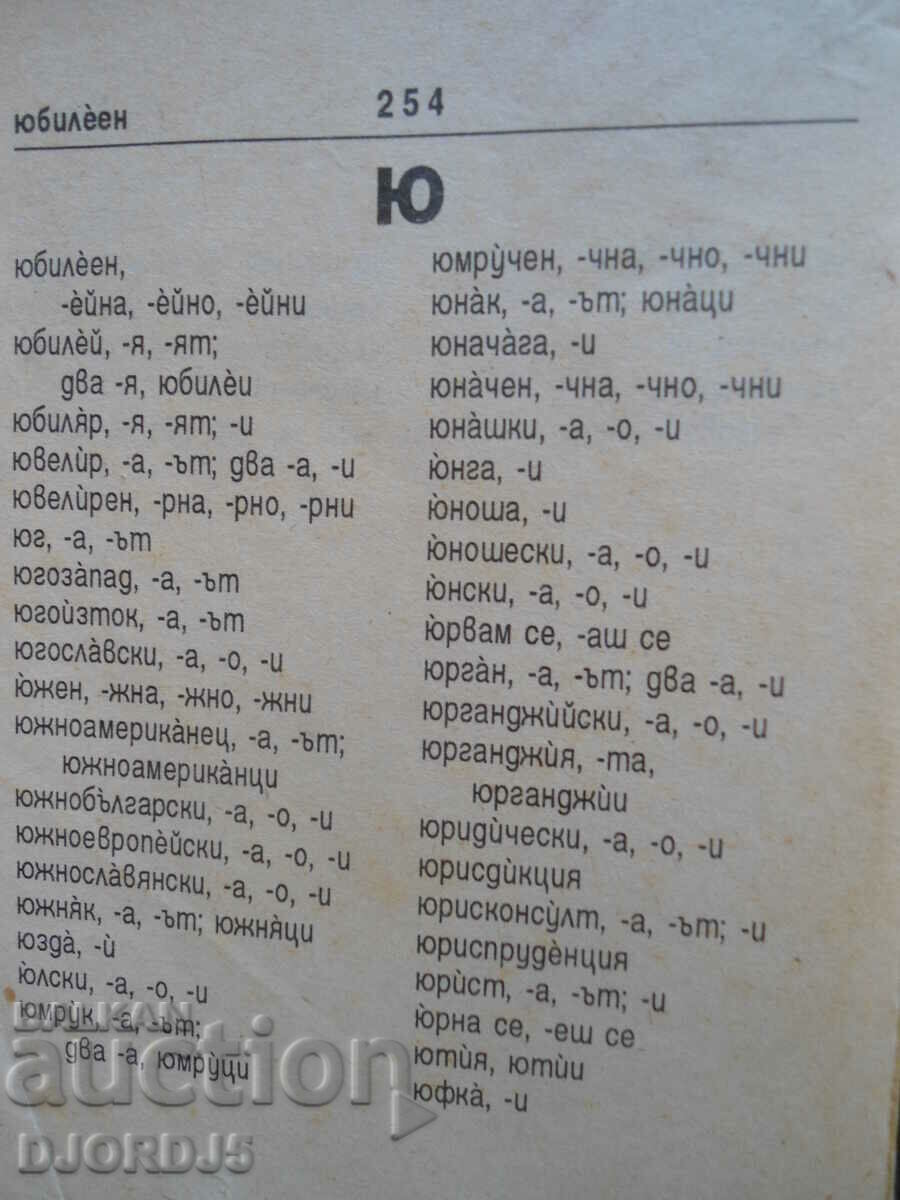 Auction  Spelling dictionary of modern Bulgarian. language, 4th to 8th grade