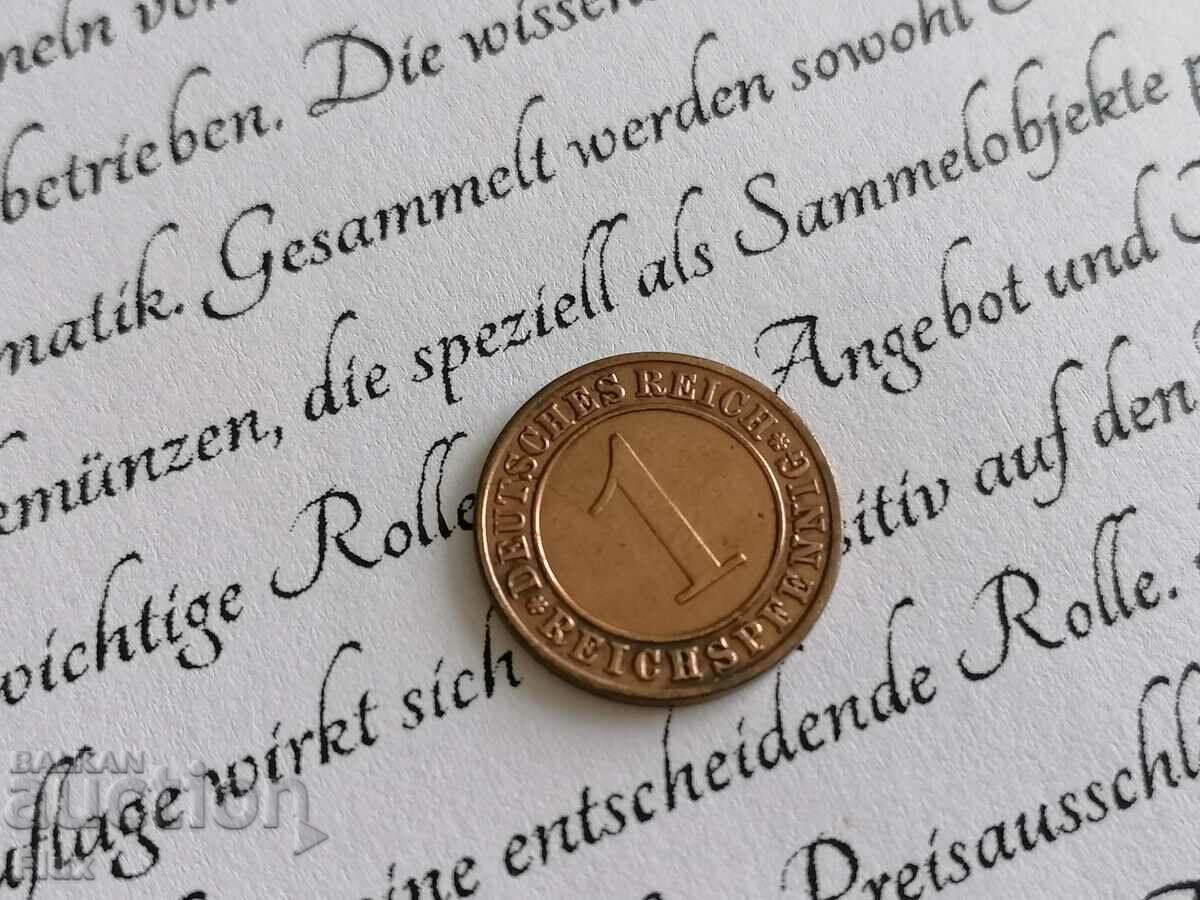 Moneda Reich - Germania - 1 Pfennig | 1936; Seria A