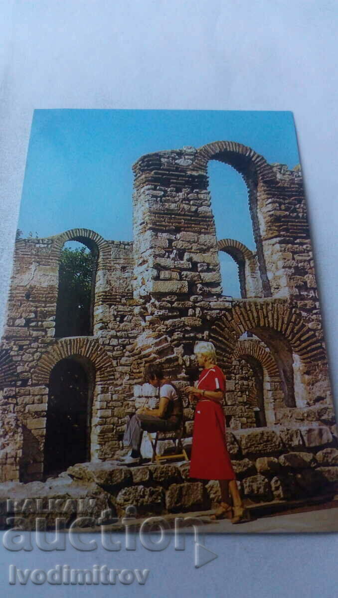 Пощенска картичка Несебър Старата Митрополия VI век 1987
