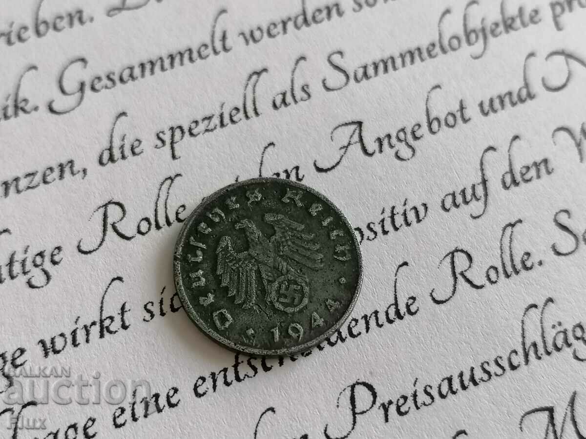 Coin - Third Reich - Germany - 1 Pfennig | 1944; Series D with price 5.00 BGN | € 2.56 Coin - Third Reich - Germany - 1 Pfennig | 1944; Series D with price 5.00 BGN | € 2.56
