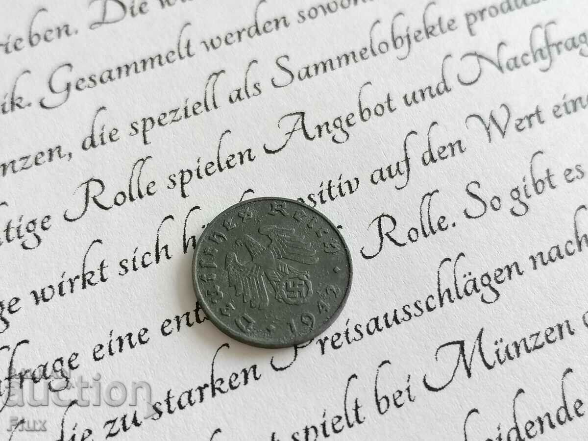 Coin - Third Reich - Germany - 1 Pfennig | 1942; Series B with price 5.35 BGN | € 2.74