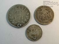 Romania lot silver 1876, 1875, 1873 3 pcs. (L.112)