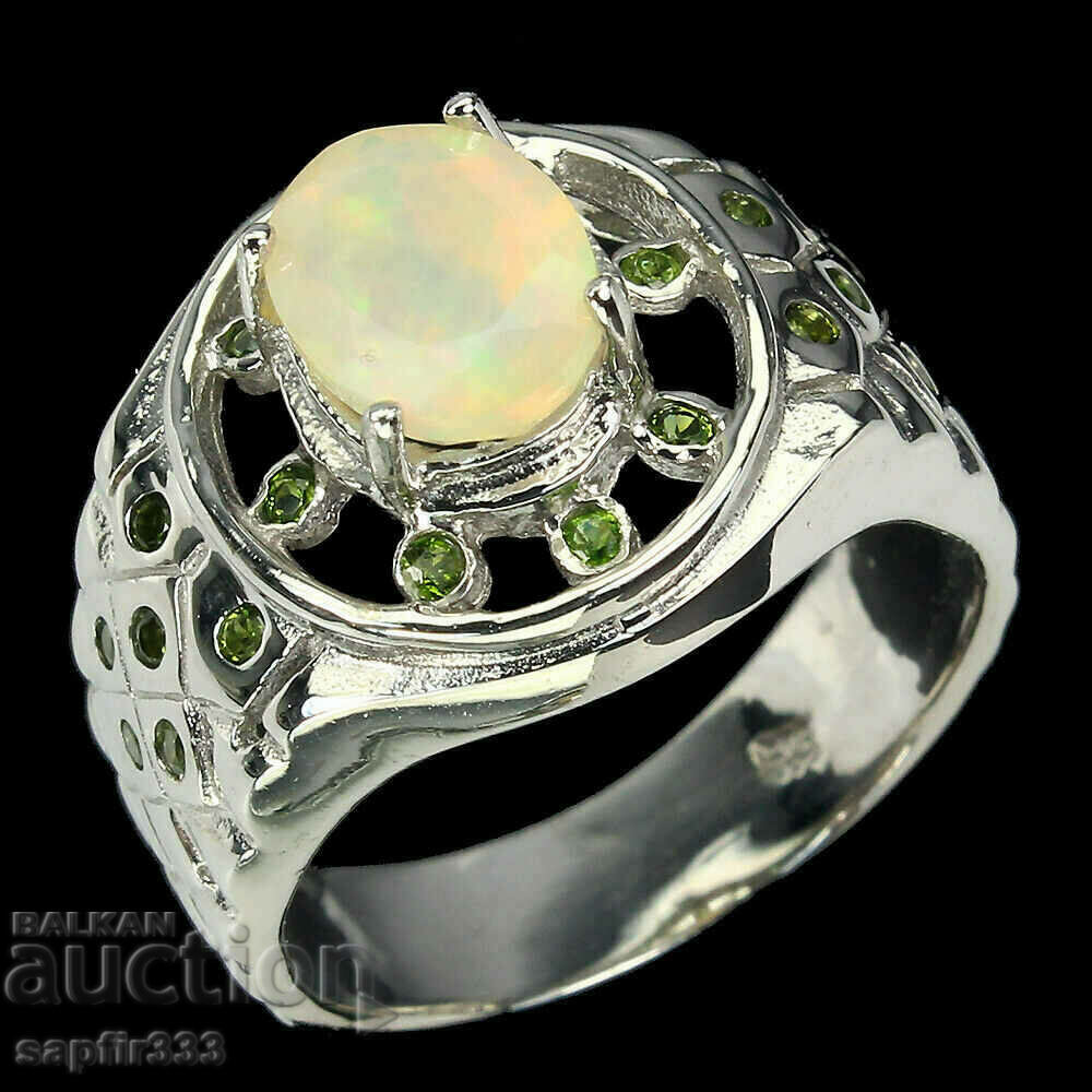Auction DESIGNER SILVER SUN RING ETHIOPIAN OPAL HARLEQUIN Auction DESIGNER SILVER SUN RING ETHIOPIAN OPAL HARLEQUIN