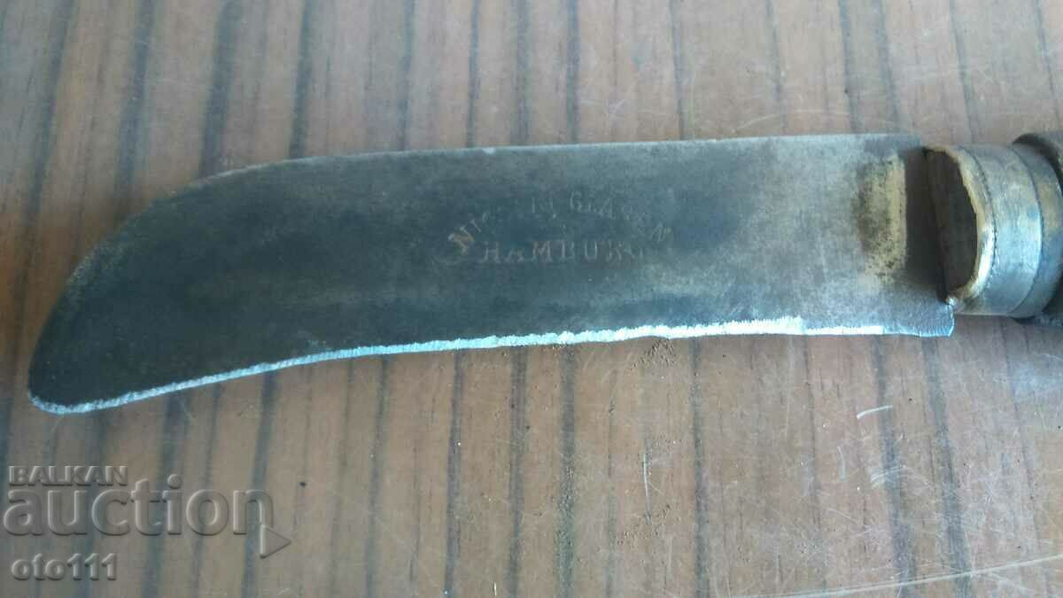 OLD GERMAN GARDENING KNIFE WITH MARKINGS with price 20.00 BGN | € 10.23 OLD GERMAN GARDENING KNIFE WITH MARKINGS with price 20.00 BGN | € 10.23